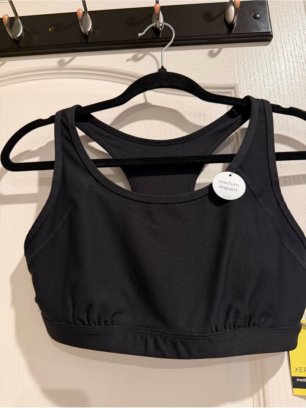 Xersion Black Racerback Medium-Impact Sports Bra